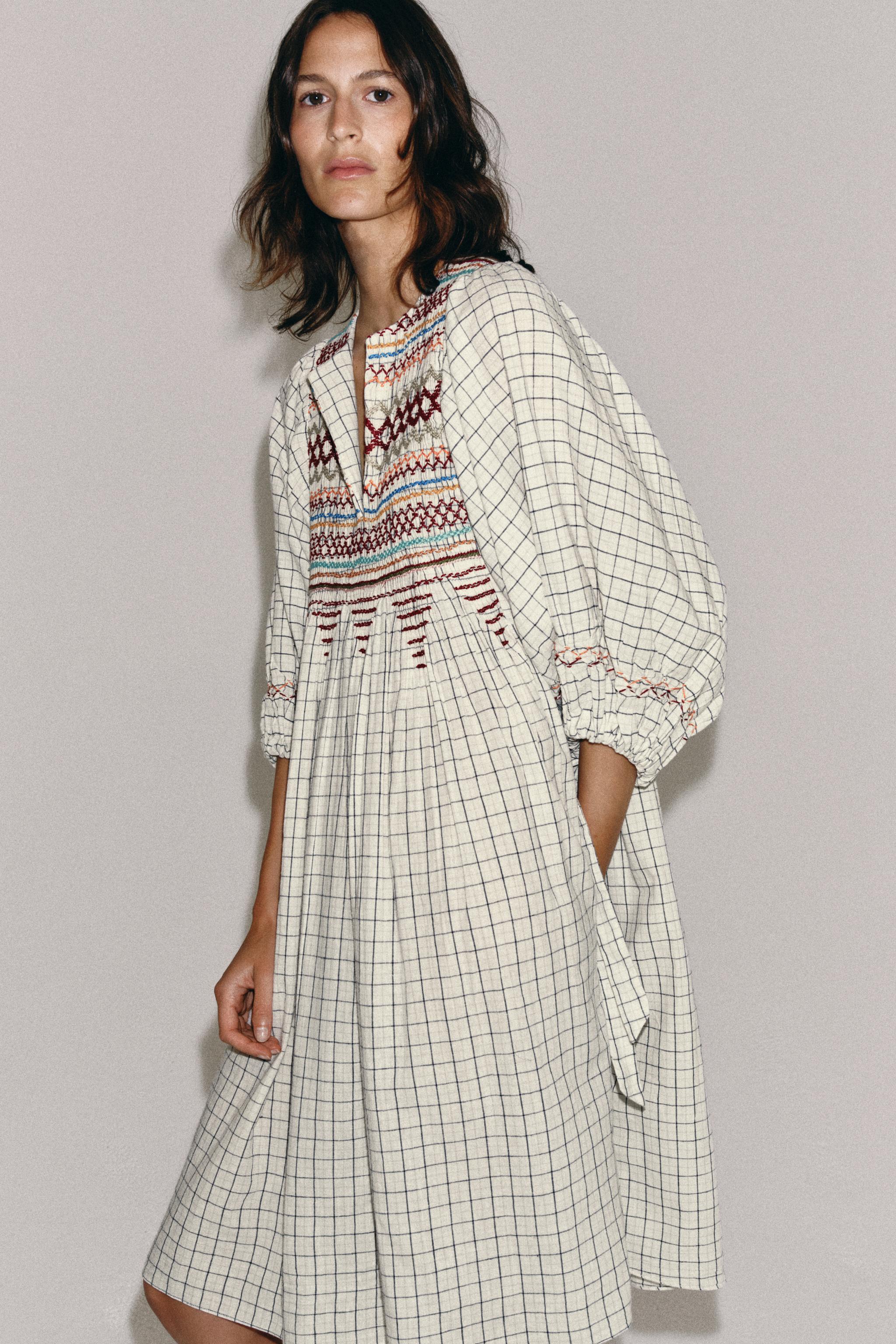 Women's Embroidered Dresses | ZARA India Women's Embroidered Dresses | ZARA India